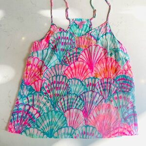 Lilly Pulitzer Vibrant Seashell 100% Silk Camisole
